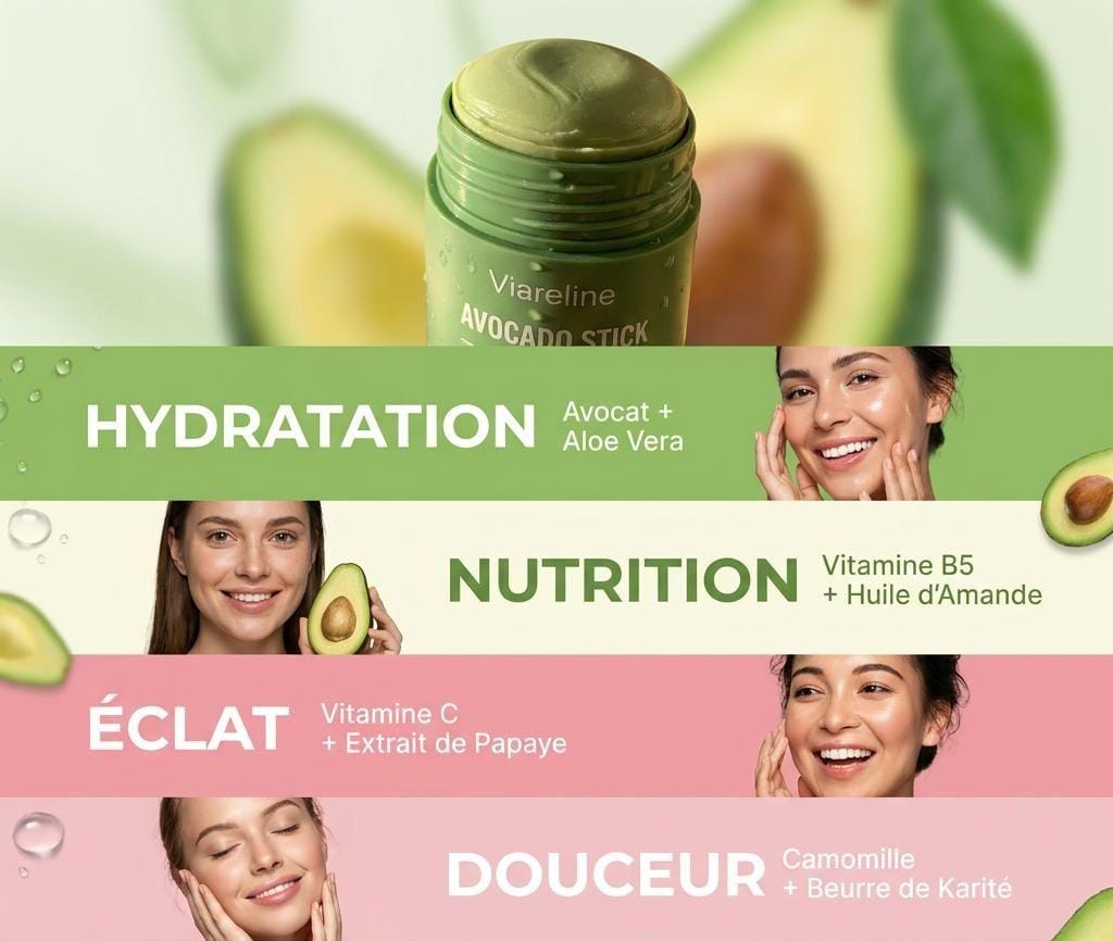 Duo Glow Ultime 🥑✨ Stick Curcuma Éclat & Stick Avocat Nutrition - Routine Complète